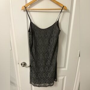 Gather & Gown Slate Lace Dress